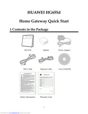 Huawei HG655d Quick Start Manual