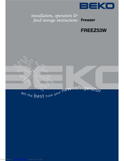 Beko FREEZ53W Installation & Operating Instruction Manual