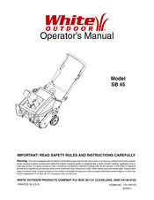 White Outdoor SB 45 Operator's Manual