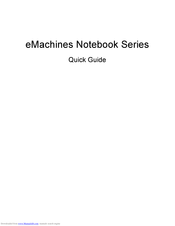 eMachines eMachines Notebook Quick Manual