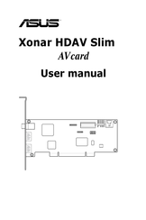 Asus Xonar HDAV Slim User Manual