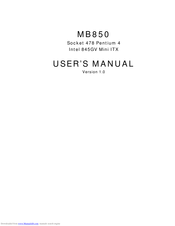 Socket MB850 User Manual