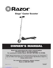 Razor Siege Owner's Manual