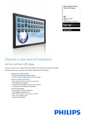 Philips Signage Solutions BDL6524ET Specifications