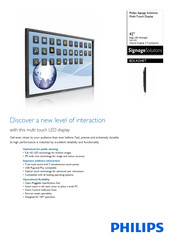 Philips Signage Solutions BDL4254ET Specifications