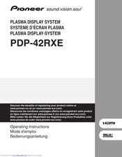 Pioneer PDP-42RXE Operating Instructions Manual