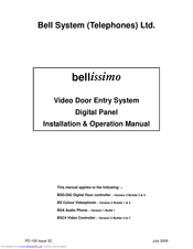 Bell System bellissimo Installation & Operation Manual