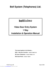 Bell System bellissimo Installation & Operation Manual