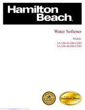 Hamilton Beach SA-HB-40-DB-CERT Owner's Manual