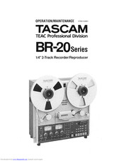 Tascam BR-20 Series Operating And Maintenance Instructions Manual