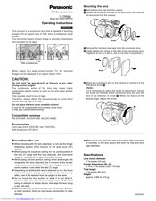 Panasonic AG-LA7200G Operating	 Instruction