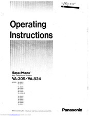 Panasonic Easa-Phone VA-30941 Operating	 Instruction