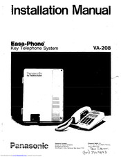 Panasonic Easa-Phone VA-208 Installation Manual