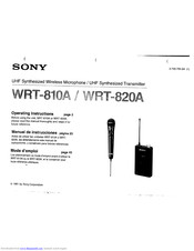 Sony WRT-810A Operating Insructions