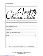 West bend pressure cooker manual deals