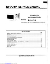 Sharp R-9H55 Service Manual