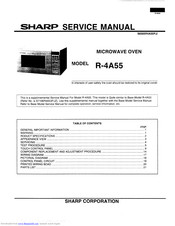 Sharp R-4A55 Service Manual