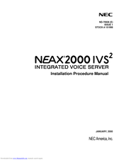 NEC NEAX2000 IVS2 Installation Manual