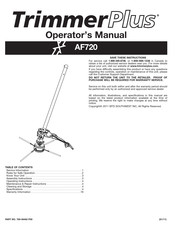 TrimmerPlus AF720 Operator's Manual