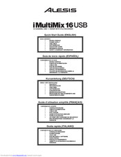 Alesis iMultiMix 16 USB Quick Start Manual