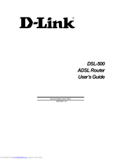 D-Link DSL-500 User Manual