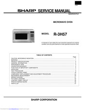 Sharp R-3H57 Service Manual