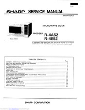 Sharp R-4A52 Service Manual