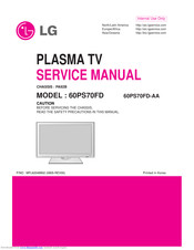 LG 60PS70FD Service Manual