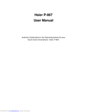 Haier P-867 User Manual
