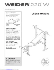 Weider WEBE0989.1 User Manual