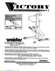 Weider Victory SM11 Owner's Manual