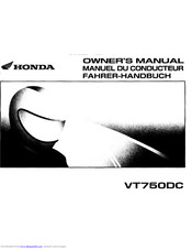 Honda VT750DC Owner's Manual