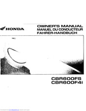 Honda CBR600F4i Owner's Manual