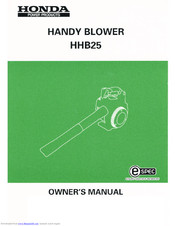 Honda Handy Blower HHB25 Owner's Manual