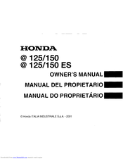 Honda 125/150 ES Owner's Manual