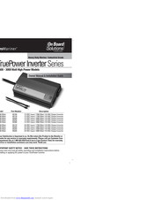 ProMariner TruePower 05254 Owner's Manual & Installation Manual