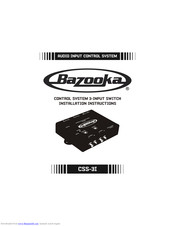 Bazooka CSS-3I Installation Instructions Manual