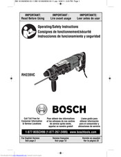 Bosch RH228VC Operating/Safety Instructions Manual
