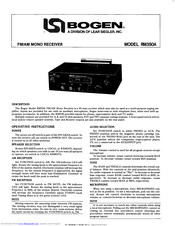 Bogen RM350A Manual