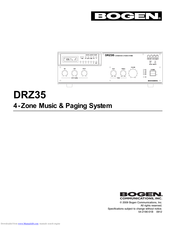 Bogen DRZ35 Manual