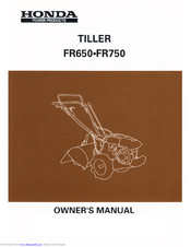 Honda FR750 Owner's Manual