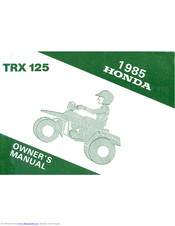 Honda 1985 TRX 125 Owner's Manual