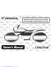 Honda CRM250AR Owner's Manual