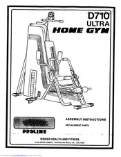 Weider D710 Ultra Assembly Instructions Manual