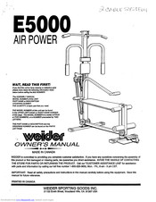 Weider E5000 Owner's Manual