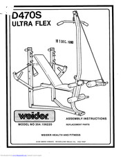 Weider D470S ULTRA FLEX 354.156220 Assembly Instructions Manual
