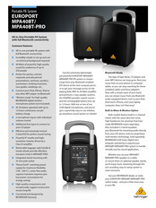 Behringer Europort Mpa40bt Pro Manuals Manualslib