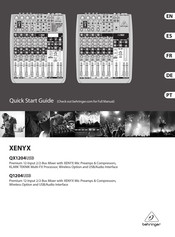 Behringer Xenyx Q1204 Quick Start Manual