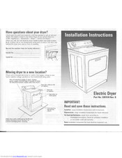 Whirlpool 3397618 Installation Instructions Manual