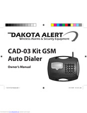 Dakota Alert CAD-03 Kit GSM Owner's Manual
